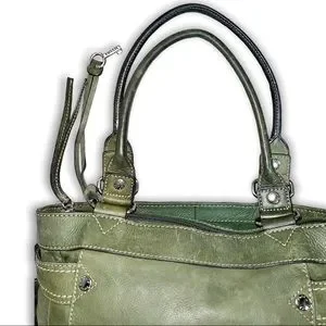 Fossil | Bags | Vintage Fossil Purse Green Leather Shoulder